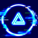 A glowing blue symbol adorns the cover of The Paradox Hotel, an upcoming time-travel thriller by Rob Hart.